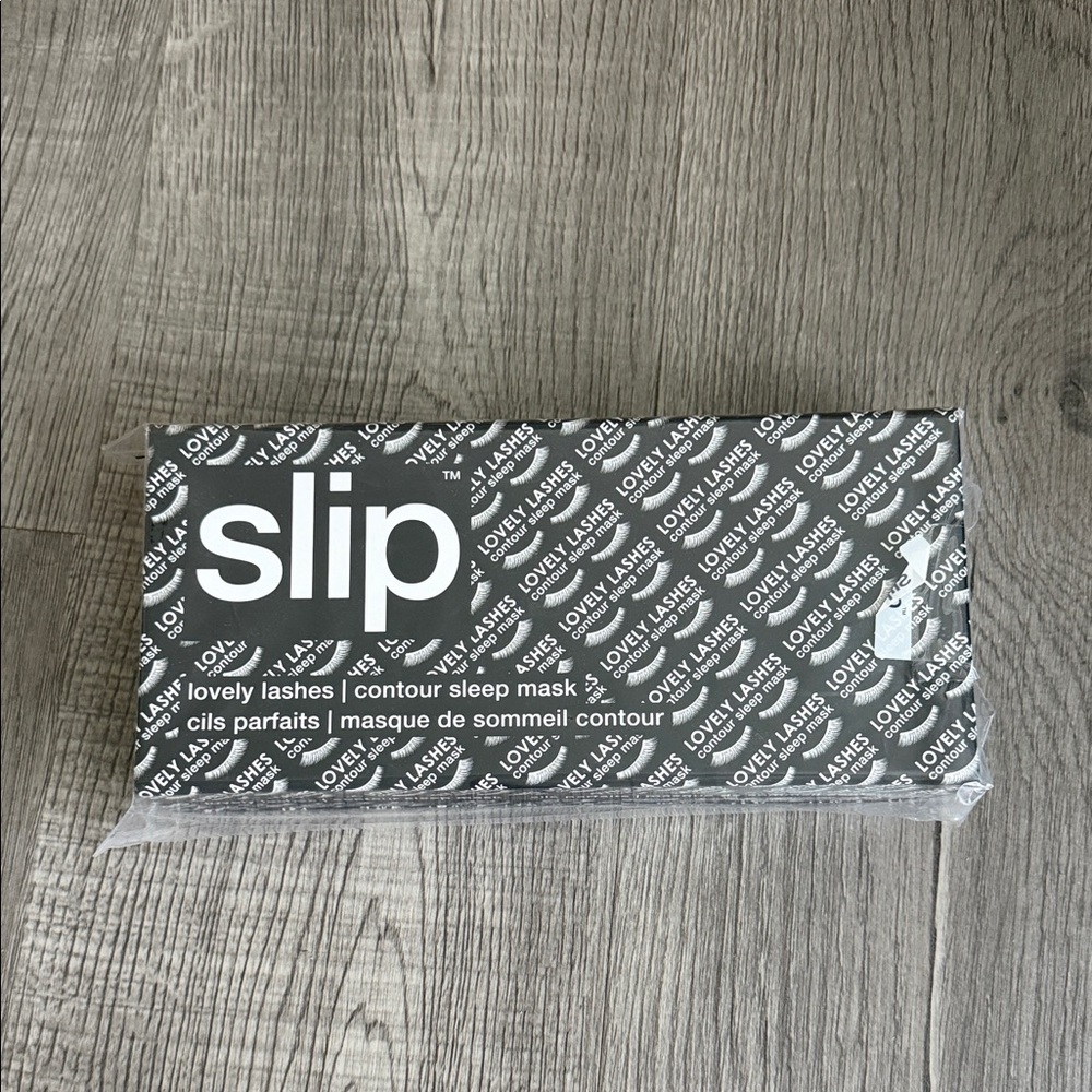 slip Contour Sleep Mask in Black with White Logo